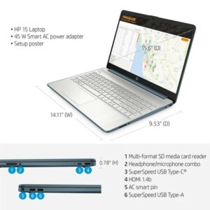 لپتاپ HP، مدل HP 15 ef226w، صفحهی نمایش 15.6 اینچی با کیفیت FULL HD، پردازنده ،Ryzen 5 5500U رم 8GB DDR4، حافظه 256GB SSD NVMe، گرافیک AMD Radeon Graphics 512MB| استوک A++ 1 لپتاپ HP 15-ef226w - 10283